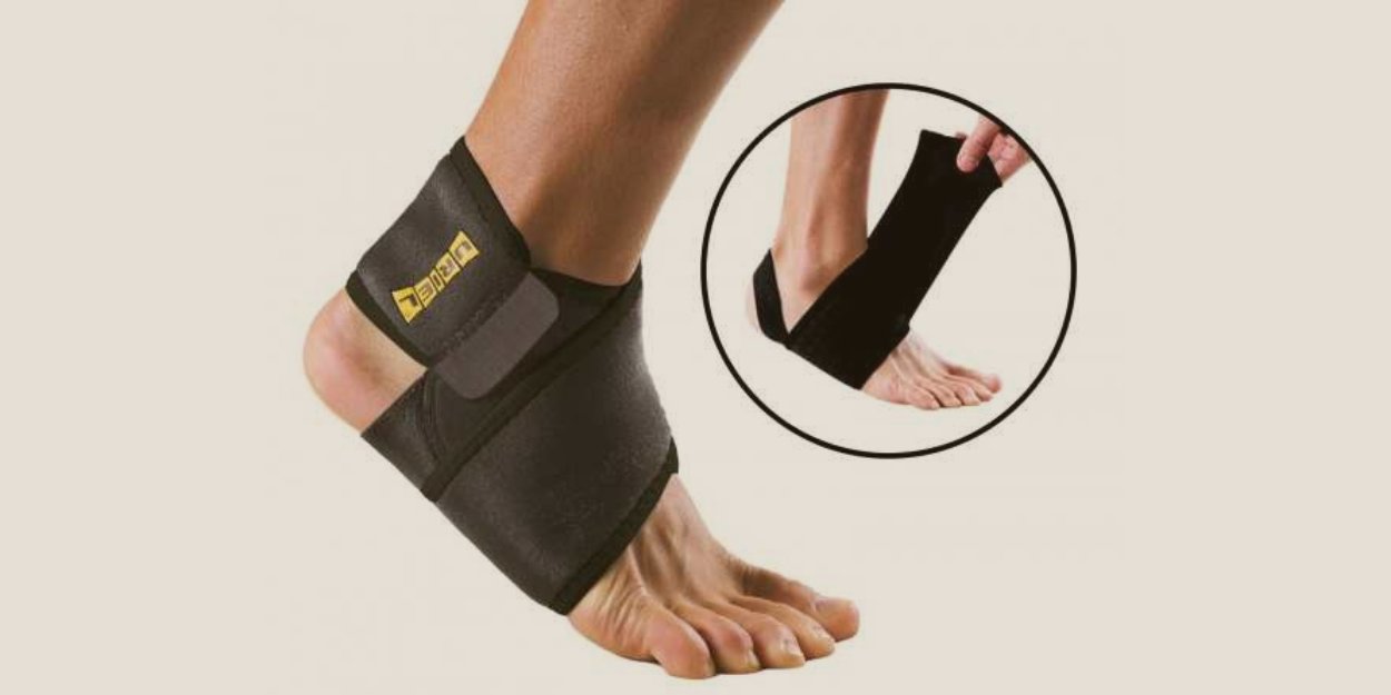 Adjustable ankle support brace used for orthopedic care, foot stabilization, and joint support in the medical devices category in Malta.