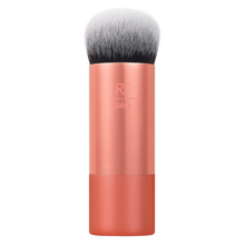 Load image into Gallery viewer, A pink Real Techniques Bubble Blending Makeup Brush with a dense, bubble-shaped head.