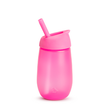 Load image into Gallery viewer, Simple Clean Straw Cup in pink with 10oz/296ml capacity for 12m+ toddlers. Features a spill-proof valve, easy-clean straw, and sleek, BPA-free design.
