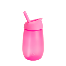 Load image into Gallery viewer, Simple Clean Straw Cup in pink with 10oz/296ml capacity for 12m+ toddlers. Features a spill-proof valve, easy-clean straw, and sleek, BPA-free design.