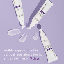 Load image into Gallery viewer, Three tubes of Neostrata Lip Wrinkle Repair displayed against a vibrant purple background.