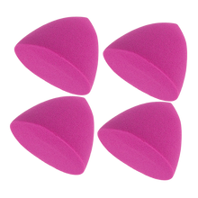 Load image into Gallery viewer, Four pink triangular makeup sponges on a white background