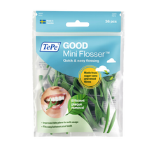 Load image into Gallery viewer, A pack of 36 Tepe Good Mini Flosser, which has improved bite plane.