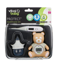 Load image into Gallery viewer, Vital Baby Protect Healthcare Kit thermometer and accessories