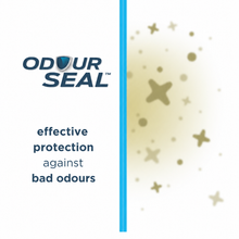 Load image into Gallery viewer, Graphic displaying Odour Seal technology designed to prevent bad odors in the Angelcare Dress Up nappy bin, available with free delivery across Malta & Gozo.