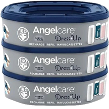 Load image into Gallery viewer, Angelcare Dress-Up Diaper Pail Refill Cassettes 3-pack. Odour-Lock technology seals in smells. Compatible with Dress-Up pail.