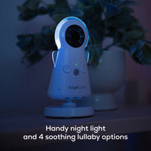 Load image into Gallery viewer, Angelcare Nursery Unit camera featuring a soft, soothing night light that helps parents check on baby without disturbing sleep.