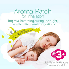 Load image into Gallery viewer, A mother and child sleeping peacefully with Medrull Aroma Patch. Helps improve breathing and relieve nasal congestion.
