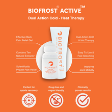 Load image into Gallery viewer, Biofrost Active dual-action cold and heat therapy with fast absorption and drug-free, plant-based pain relief benefits.