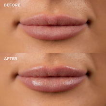 Load image into Gallery viewer, Close-up before and after lips using Dr.PAWPAW Coconut Lip Balm Stick
