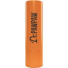 Load image into Gallery viewer, Dr. PAWPAW Mango Lip Balm Stick in its signature orange twist-up packaging, designed to moisturise and nourish dry lips.