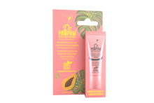 Load image into Gallery viewer, Packaging for Dr. PAWPAW Tinted Peach Pink Balm, a multipurpose soothing balm with natural pawpaw for lips and cheeks, advertised as 98% natural and vegan.