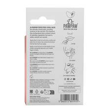Load image into Gallery viewer, Back of Dr.PAWPAW True Coral Balm packaging showing usage and ingredients