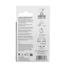 Load image into Gallery viewer, Back of a Dr. PawPaw lip mask packaging with text and branding.
