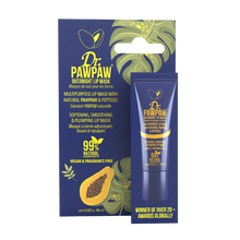 Load image into Gallery viewer, Dr. Paw Paw lip mask packaging with blue and yellow design on a transparent background
