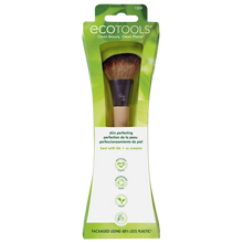Load image into Gallery viewer, Front view of the green EcoTools Skin Perfecting Brush packaging.