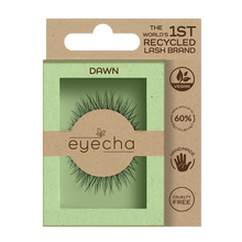 Load image into Gallery viewer, Eyecha Dawn natural wispy false lashes packaging with vegan and recycled material features