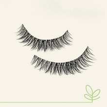 Load image into Gallery viewer, Pair of Eyecha Dawn vegan strip lashes with fine, lightweight, reusable design