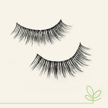 Load image into Gallery viewer, Palm style false lashes showing long, natural-looking strands on neutral background with Eyecha branding