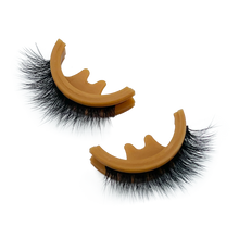 Load image into Gallery viewer, Reusable Eyecha Summer Press-On Lash with flexible brown press-on band, no glue needed and easy application in seconds