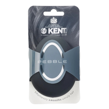 Load image into Gallery viewer, Kent Pebble Black Detangling Brush shown in retail packaging. Designed to effortlessly smooth unruly hair using a compact, ergonomic design.
