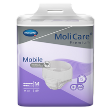 Load image into Gallery viewer, Hartmann MoliCare Premium Mobile size XL extra-large protective underwear with 8 droplets absorbency level, 14 pack.