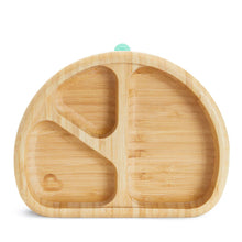 Load image into Gallery viewer, Munchkin Bambou™ toddler divided plate made of non-toxic bamboo, featuring strong suction base and high walls to prevent messes.
