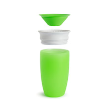 Load image into Gallery viewer, All parts of the Munchkin Miracle® 360° Sippy Cup, 10oz capacity, displayed separately. Includes the BPA-free lid with a spill-proof valve, the 360° spoutless drinking edge, and the main cup body. Designed for toddlers 12 months and older, easy to clean, and dishwasher safe.
