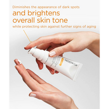 Load image into Gallery viewer, Hands dispensing Neostrata Enlighten Skin Brightener with text describing its benefits for dark spots and skin tone.