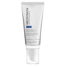 Load image into Gallery viewer, A 50 g silver tube of NeoStrata Skin Active Matrix Support with Sunscreen Broad Spectrum SPF 30. The packaging features a blue "REPAIR" label and bilingual English and French product descriptions.