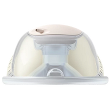 Load image into Gallery viewer, Top view of the assembled Philips Avent hands-free milk collection cup with tubing port.
