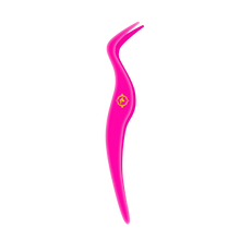 Load image into Gallery viewer, Pink curved mini lash applicator tool from the Pinky Goat Under Lash Kit.