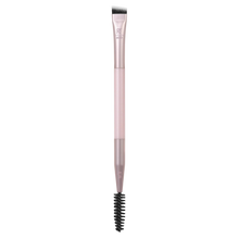 Load image into Gallery viewer, Real Techniques Dual-Ended Brow Brush, featuring a precise, angled brush for filling in brows and a spoolie on the opposite end for blending and grooming brow hairs.