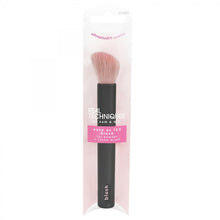 Load image into Gallery viewer, Packaged Real Techniques Easy as 1-2-3 Blush Brush, featuring an angled head for easy application of both powder and cream blush for a sculpted finish.