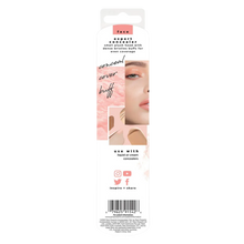 Load image into Gallery viewer, The back of the Real Techniques packaging showing application instructions, product information, and barcodes for the expert concealer brush.