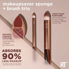 Load image into Gallery viewer, Real Techniques Makeupsaver Sponge and Brush Trio with angled brush heads and precision sponge for liquid makeup