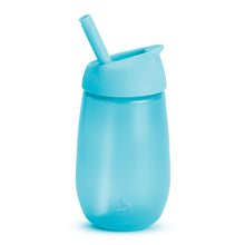 Load image into Gallery viewer, Simple Clean Straw Cup in blue with 10oz/296ml capacity for 12m+ toddlers. Features a spill-proof valve, easy-clean straw, and sleek, BPA-free design.