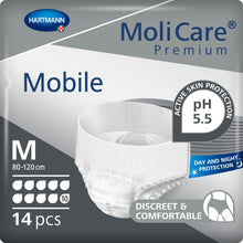 Load image into Gallery viewer, A pack of MoliCare Premium Mobile Adult Nappies (medium size). 10 Drops for full protection.
