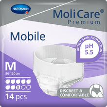 Load image into Gallery viewer, A pack of MoliCare Premium Mobile Adult Nappies (medium size). 8 Drops for great protection.