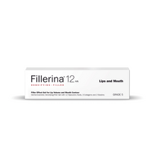 Load image into Gallery viewer, Packaging for FILLERINA 12 SZ LIP TIP 7ML, a dermo-cosmetic gel for lips and mouth with Hyaluronic Acid, Collagen, and Elastin.