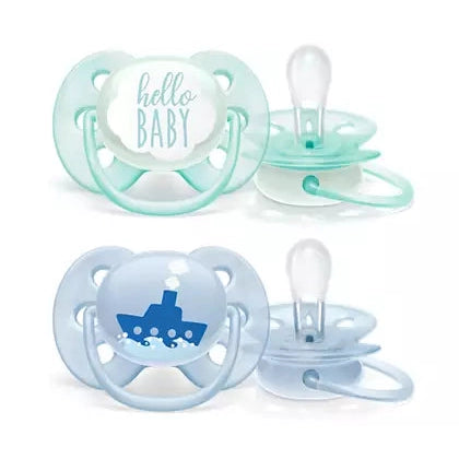 SOOTHER ULTRA SOFT 0-6M BOY 2PC