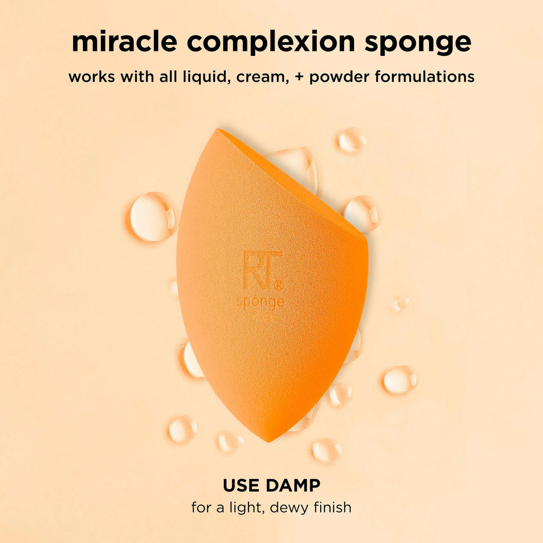 Real Techniques Miracle Complexion Sponge blending tool for smooth, even coverage with liquid, cream, or powder makeup.
