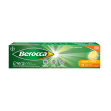 Load image into Gallery viewer, Berocca multivitamin effervescent tablets with B vitamins and minerals for energy release and mental performance.
