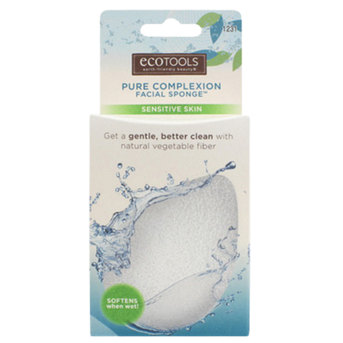 Packaging of ECO TOOLS Pure Complexion Facial Sponge for sensitive skin, highlighting its natural and soft qualities.