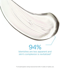 Load image into Gallery viewer, Skincare product smear with text about blemish reduction and skin revitalization on a white background
