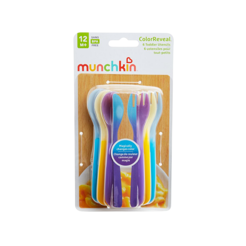 Munchkin Colour Reveal Fork and Spoon - Set of 6 - 12m+
