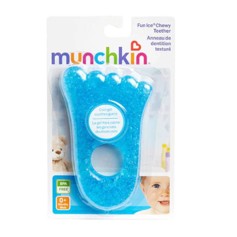Munchkin Fun Ice Chewy Teether Blue Foot- 1PK