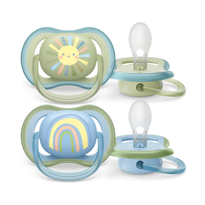PHILIPS AVENT SOOTHER ULTRA AIR 0-6M BOY BLUE/GREEN 2PC SCF085/21