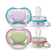Philips Avent Soother Ultra Air 0-6M Girl Green / Pink 2pcs SCF085/24