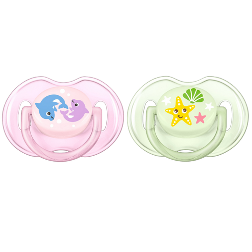 Philips Avent Soother Classic + Theme book 0-6M Girl Sea